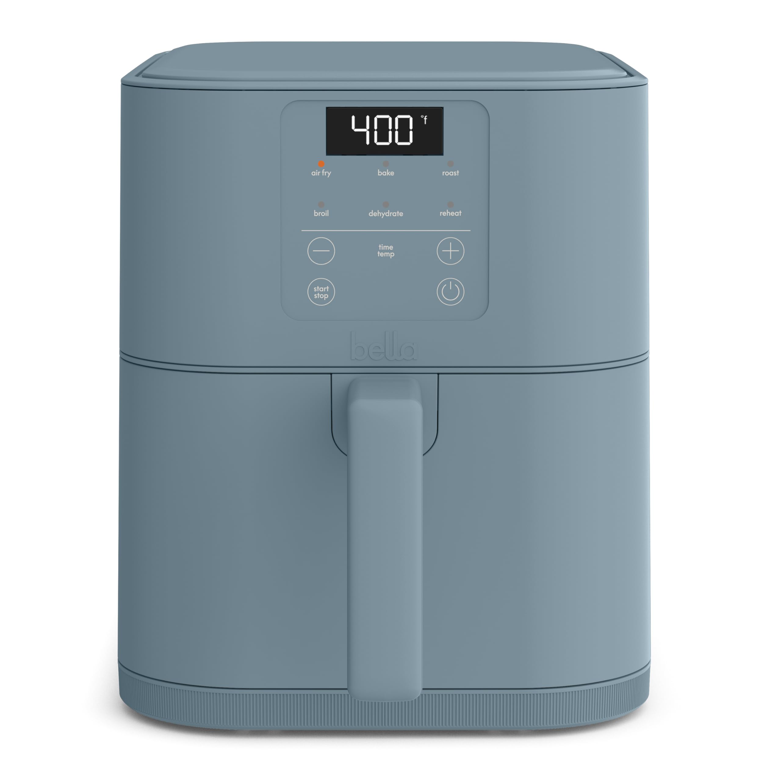 bella 6 Qt Slim Air Fryer, Fits-anywhere™ Kitchenware, EverGood™ Ceramic Nonstick Coating, Adjustable Temperature, 6 Preset Cooking Options, 60 Min Auto Shutoff w Audible Tone, 5lb Capacity, Surf Image