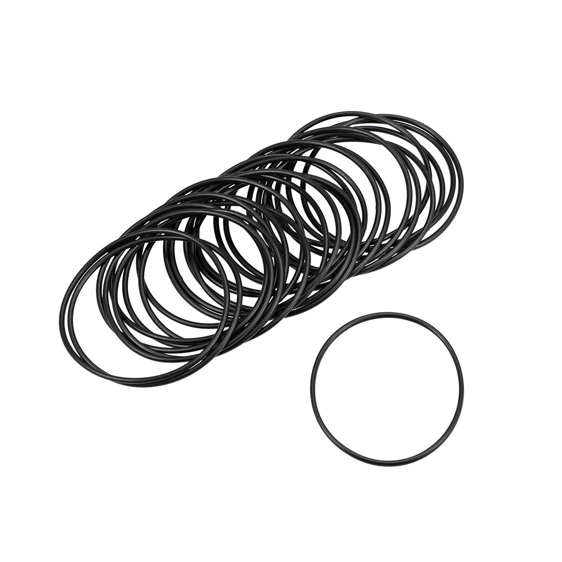 sourcing map Nitrile Rubber O-Rings 41mm OD 38mm ID 1.5mm Width, Metric Nitrile Rubber Sealing Gasket, Pack of 25