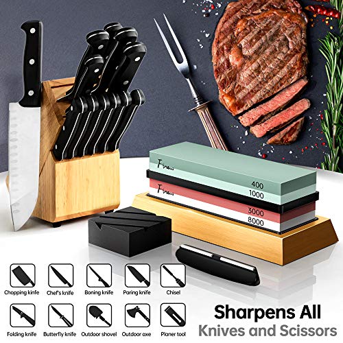 Knife Sharpening Stone Set, Finew Professional Whetstone Sharpener