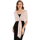 KUNINDOME Sparkling Metallic Shawls and Wraps with Buckle,for Evening Dresses Party Wedding Bride Bridesmaid