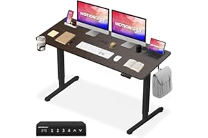 MotionGrey - 55 x 24Inch Electric Motor Height Adjustable Standing Desk, Ergonomic Stand Up Desk, Adjustable Computer Sit Sta
