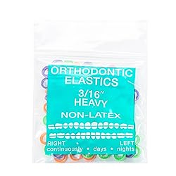 JMU Orthodontic Elastics 3/16 Inch Heavy 6.5oz 100