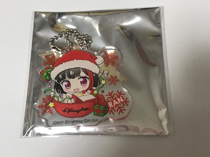 Amazon バンドリ Bang Dream ガールズバンドパーティ カフェ アクリルキーホルダー Afterglow 美竹蘭 クリスマス ちびキャラver ガルパカフェ アニメ 萌えグッズ 通販