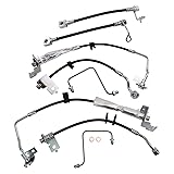 TRQ Front & Rear Brake Hose Set Compatible with