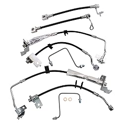 TRQ Front & Rear Brake Hose Set Compatible with