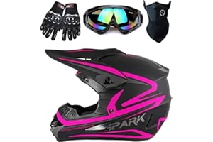 TTMiku Youth Kids Dirt Bike Helmet, Motocross Off Road Motorcycle ATV UTV Street Bike Casque Casco Combo Gloves Goggles Mask (4Pcs Set), DOT Approved