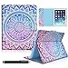iPad Case, iPad 2/3/4 Case, HAOCOO Folio Stand Smart Full-Body Shockproof Protective Cover Case with Pocket for Card and Smart Pen,Fit iPad 2 iPad 3 iPad 4 Gen (9.7 Inch) (Medallion)