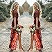 Wicky LS Women's Sexy Short Sleeve Long Dress Low V-Neck Lace Romper (M, Wine Red)