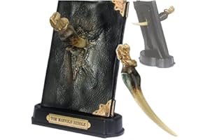 The Noble Collection Harry Potter Basilisk Fang and Tom Riddle Diary Sculpture - 9in (23cm) Resin Horxcrux Replica - Official