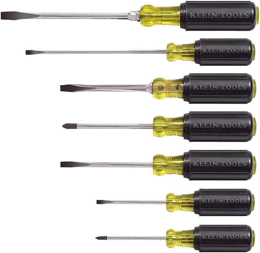 KLEIN TOOLS 7 Piece Cushion-Grip Screwdriver Set 85076, Multi