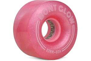 Bont Glow Light Up LED OUTDOOR Roller Skate Wheels – 62x35mm 83A | Pack of 4 | For Street and Recreational Skating (Cherry Blossom Pink)