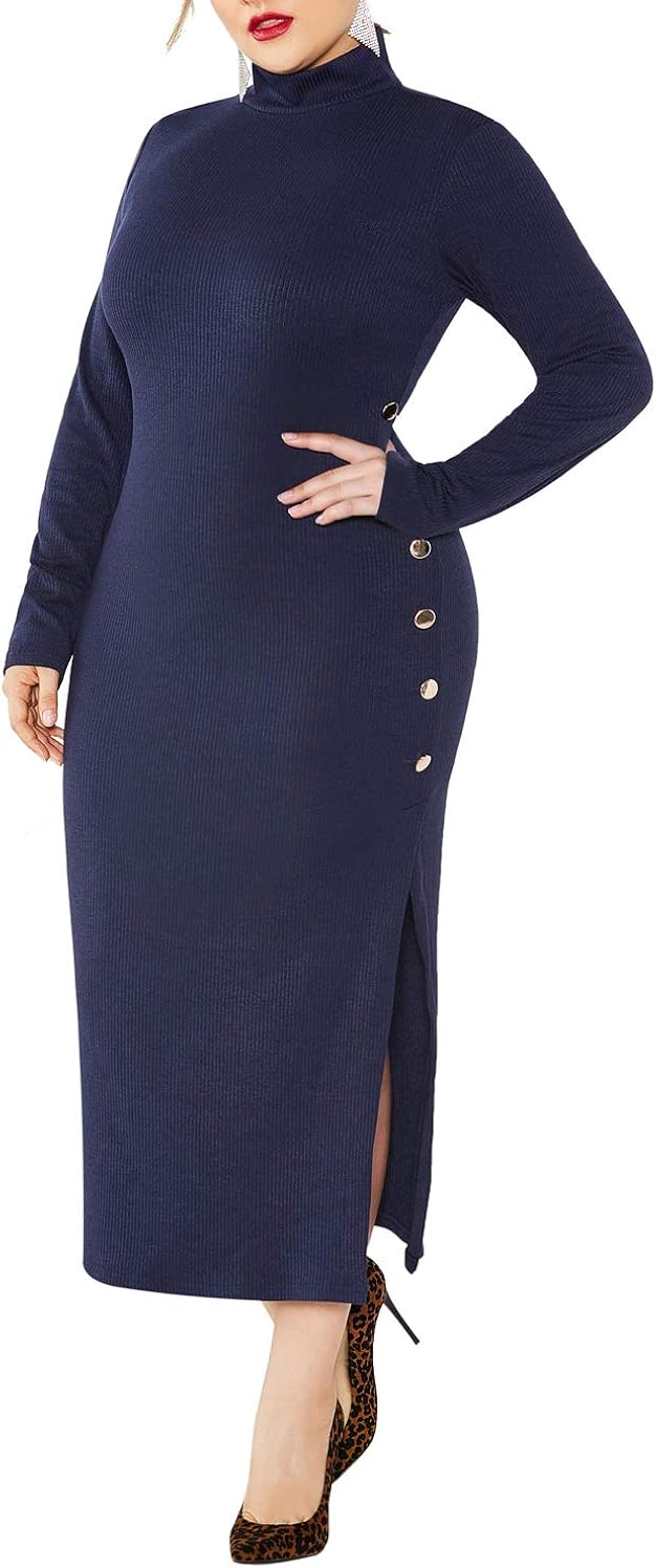 button up sweater dress