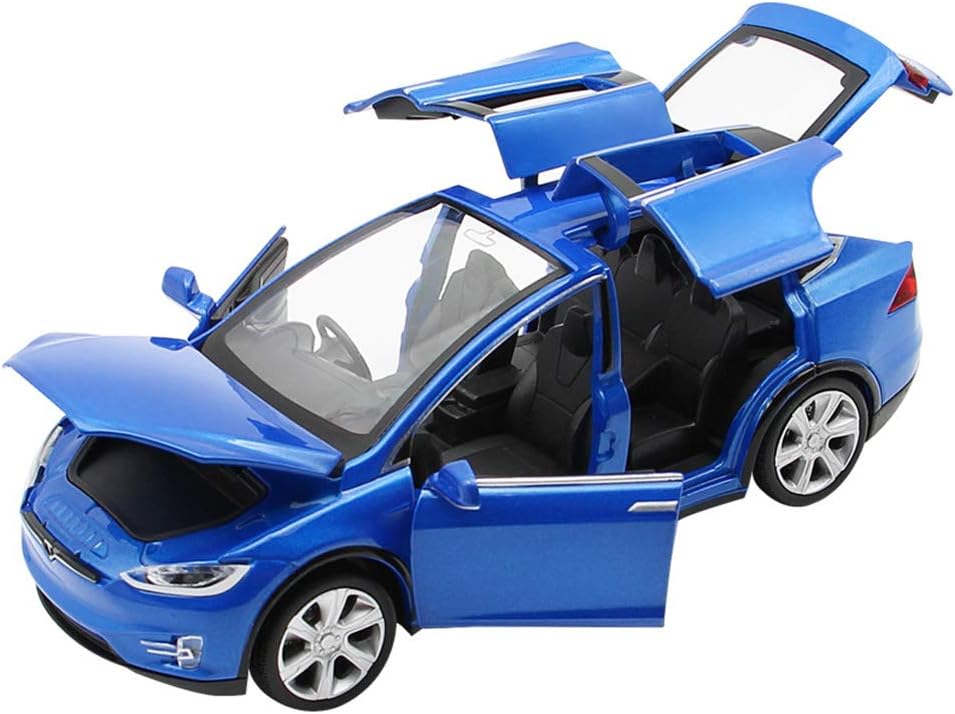 Rivadal Model Car Alloy Pull Back Toy with Sound and Light Scale 1:32 for Kid