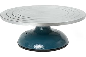 DUPDMKIN Banding Wheel Heavy Duty Banding Wheel for Pottery Metal Pottery Wheel for Clay Art Decorating All Metal Construction with Ball Bearings (12 inch)