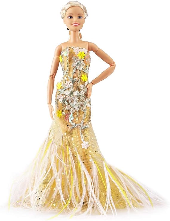 yellow dress barbie