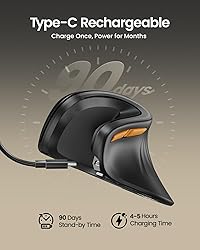 ProtoArc Ergonomic Mouse, EM11 NL Bluetooth