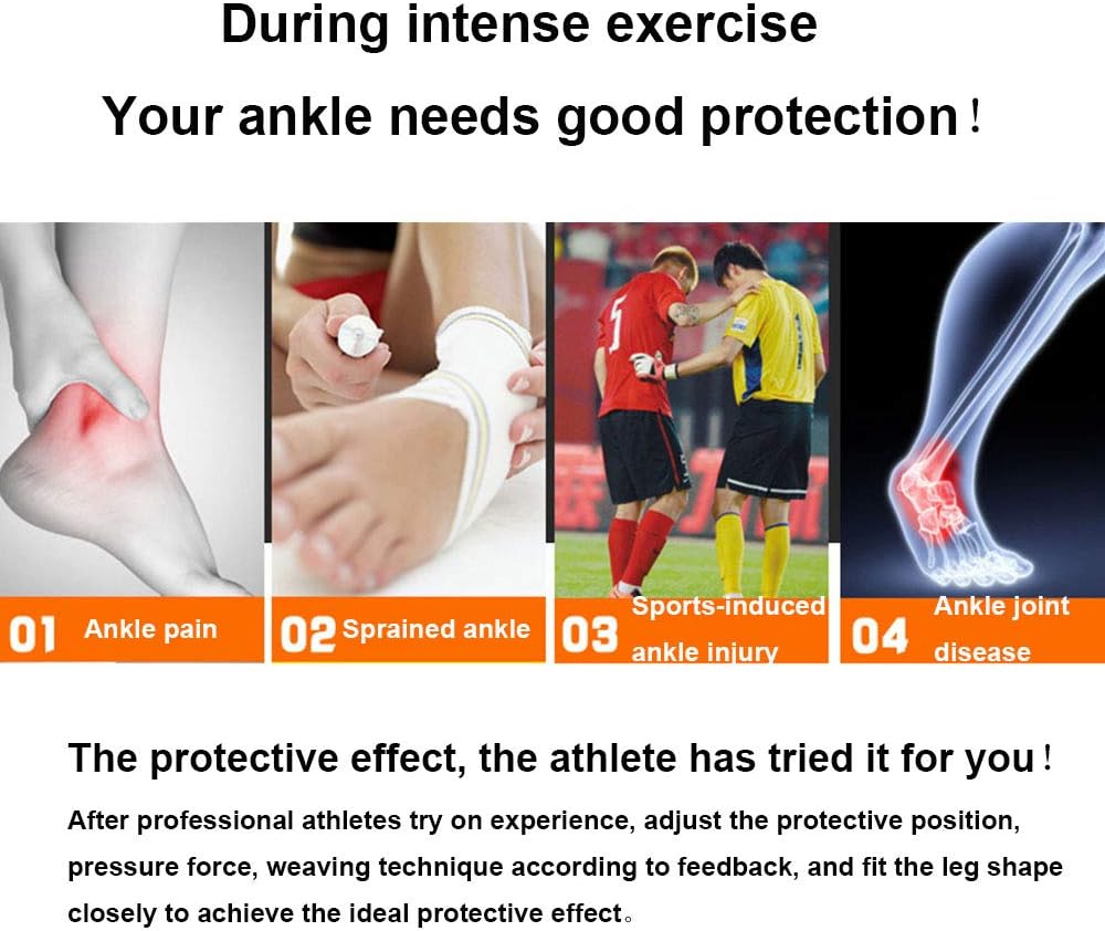 2PCS Ankle Support, Adjustable Ankle Brace Breathable Elastic & Comfortable, 1 Size Fits all, Prevention Sport Fitness Chronic Ankle Strain, Sprains Fatigue, Foot Ankle Bandage Guard Band(B-Beige) : Sports & Outdoors