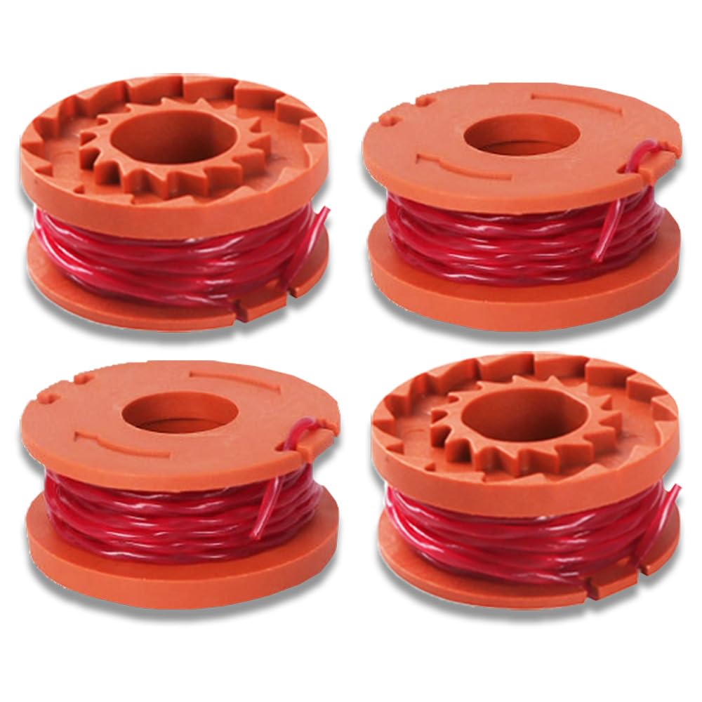 Strimmer Spool Line Compatible with Worx 20V Grass Trimmers WG180 /WG163/ WG175, Nylon Replacement Spool Wire,Ø1.65mm × 3 meters (A Set of 4 Spool)