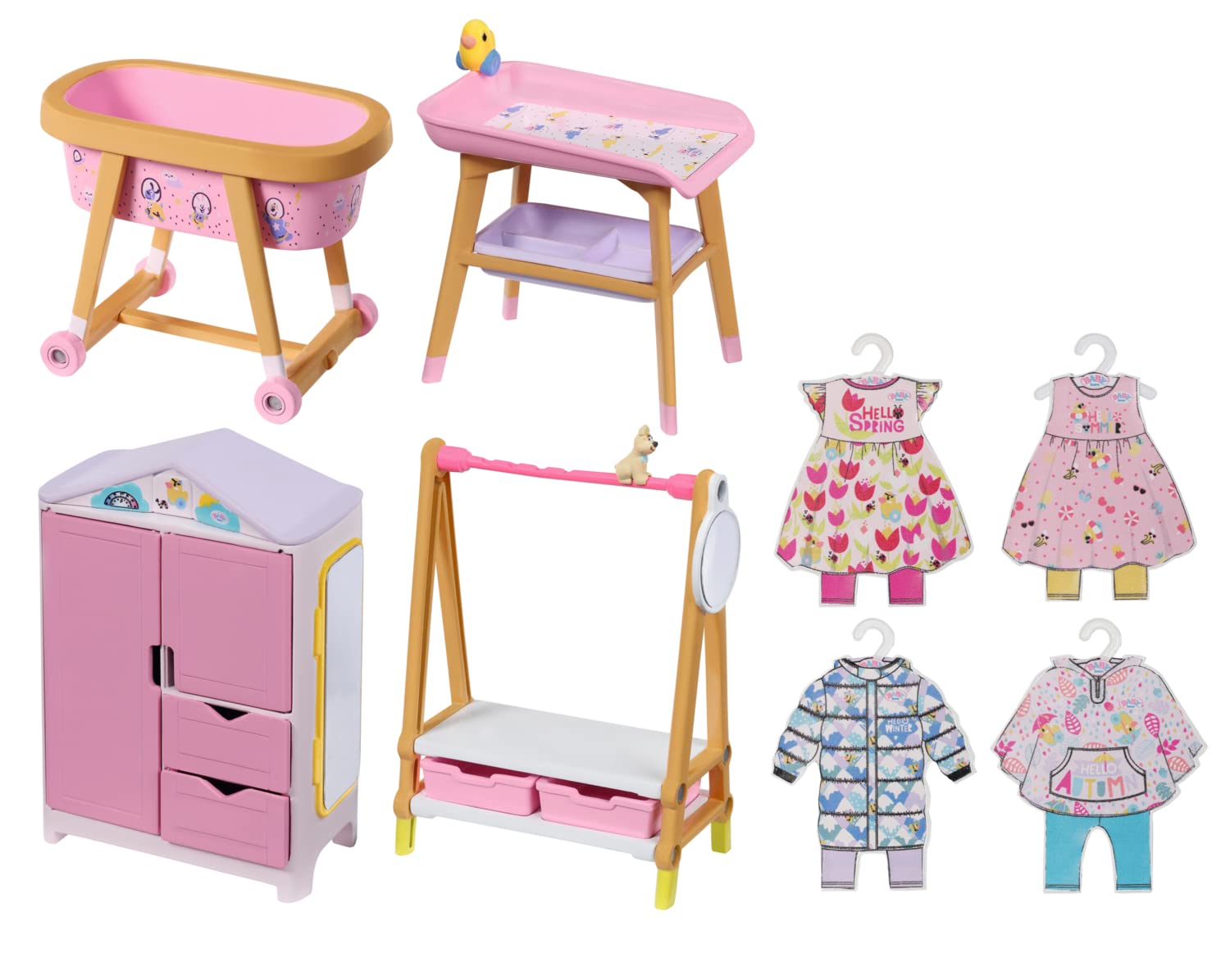 BABY born Minis Playset Furniture 906163 - Exclusive Scandi-Inspired Furniture Set for BABY born Minis Dolls and Playsets - Suitable for Kids From 3+ Years, White" Or "Na โ image 1