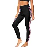 Deerose Print Swim Pants for Women Sun Protection High Waisted Swimming Leggings Rash Guard Pants