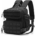 FLWVOG 9L Mini Backpack for Men and Women, Small Backpack for Gym Hiking Travel Sports Running (Black)