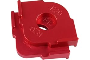 PLOOTA Aluminum Alloy Set of 2 Radius Jig Router Templates,Radius Quick Jig Router Bit Templates for Routing Rounded Corners R10 R15& R20 R30