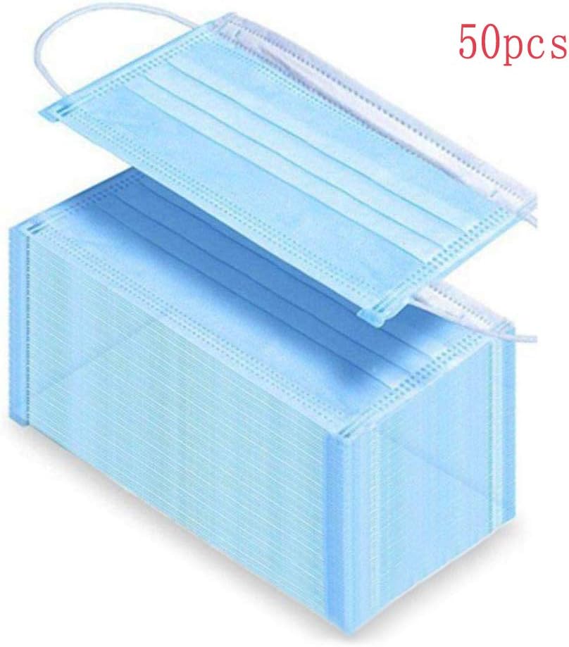 nuosife 50 Pcs Professional Disposable Face Masks Medical Mouth Cover 3 Layer Protect 100% Cotton