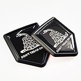 Newperlite Black Gadsden Flag Decal Sticker Car Emblem Dont Tread on Me Flag Car Decoration Accessories Shield for Truck Vehicles Cars, 2 Pack