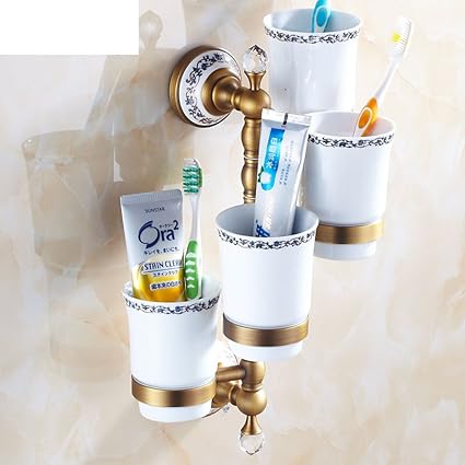 Taza de cobre antigua/El cepillo de dientes taza/Actividades continentales portavasos-D