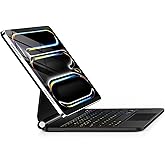 GGQFGTOJ for iPad Pro 13 Inch Case with Keyboard (M5/M4, 2025/2024)，Magic-Style Magnetic – 7 Colors Backlight -Floating Cantilever Stand - Multi-Touch Trackpad Keyboard Case for iPad Pro 13 (Black)
