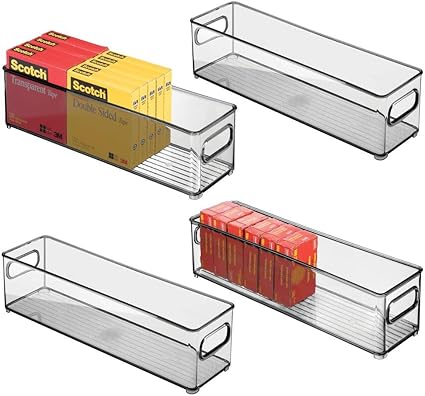 Amazon.de: mDesign 4er-Set Aufbewahrungsbox mit integrierten Griffen
