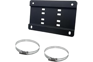 MJNAUY 3-inch Grille Protective Stainless Steel License Plate Bracket - Suitable for Heavy-Duty Trucks