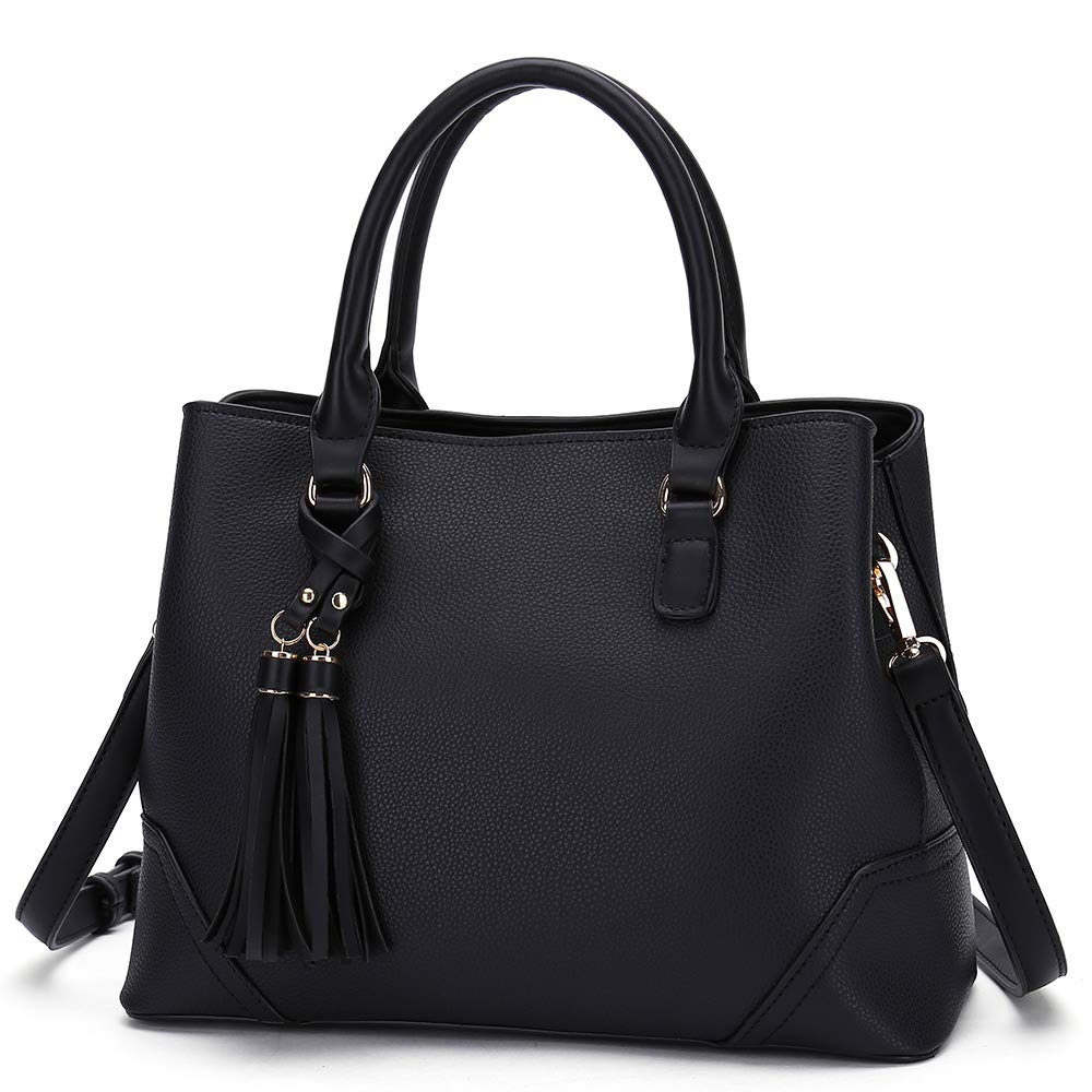 Designer Handbags for Women with 4 Rivets on the Bottom (Black) Amazon.co.uk