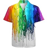 Men's Hawaiian Shirts 3D Graphic Button Down Short Sleeve Tropical Holiday Beach Aloha Shirt