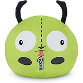 TeeTurtle Reversible Invader Zim Gir 6-Inch Two-Sided Flip Plush Toy with Embroidered Details - Cute Mini Collectible Plush for Kids, Teens, and Adults