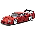F40 LM Red Road64 Series 1/64 Diecast Model Car by Tarmac Works T64R-075-RE