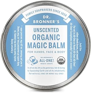 Dr. Bronner's - Organic Magic Balm (Baby Unscented, 2 Ounce) - Made with Organic Beeswax & Hemp Oil, Moisturizes & Soothes Ha