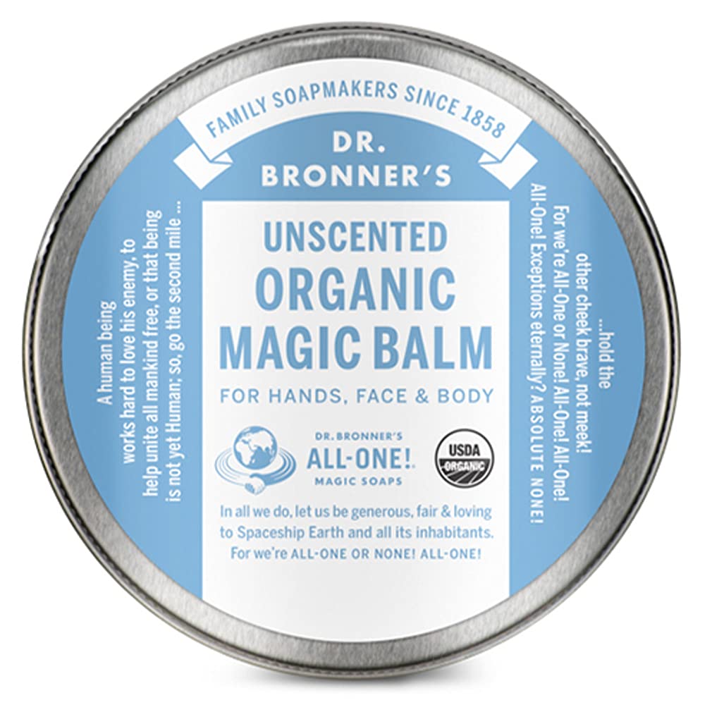 Dr. Bronner&amp;#39;s - Organic Magic Balm (2 Ounce) - Made with Organic Beeswax and Organic Hemp Oil, Relieves and Relaxes Sore Muscles and Achy Joints, Moisturizes and Soothes Dry Skin (Baby Unscented)