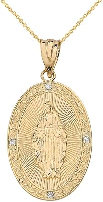 blessed virgin mary necklace
