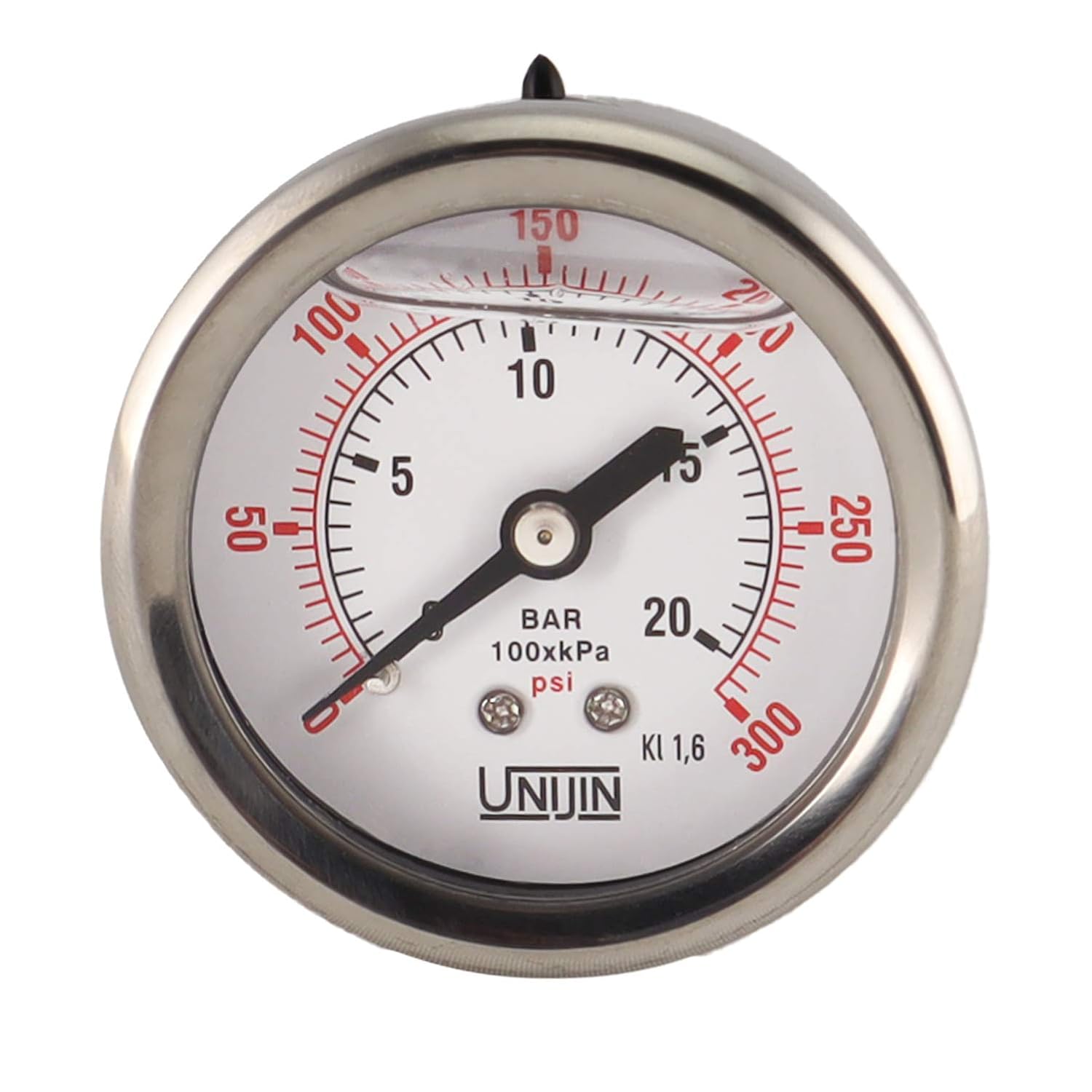 Unijin P251 Series 2" Dial, Oil Filled Pressure Gauge w/Brass Internals
