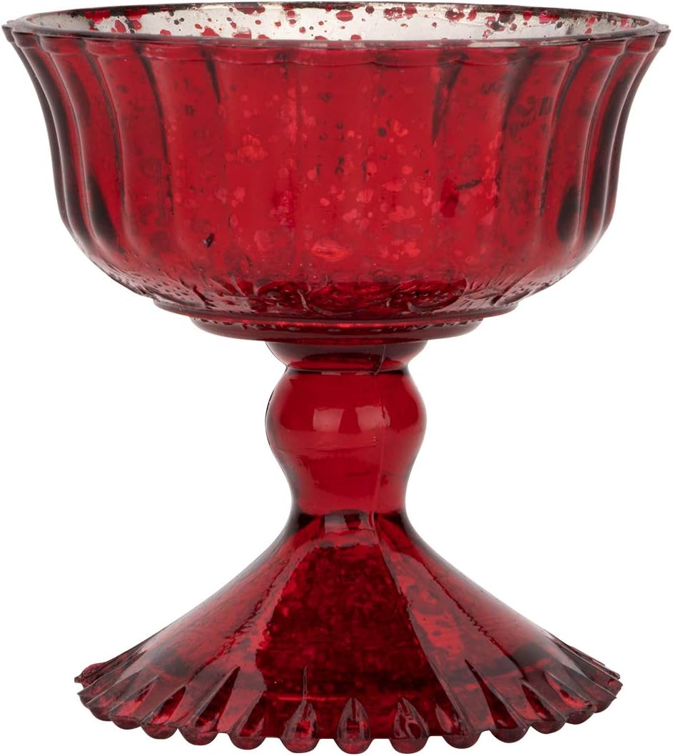 Koyal Wholesale Compote Bowl Centerpiece Mercury Glass