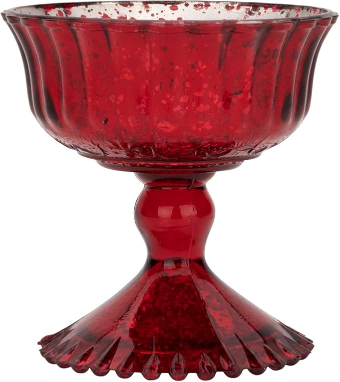 Koyal Wholesale Compote Bowl Centerpiece Mercury Glass
