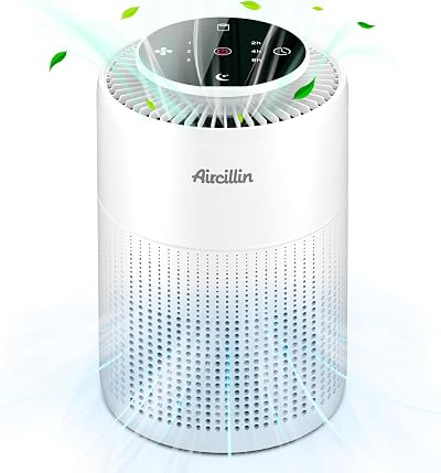 Aircillin AP070B Air Purifier 4-Stage H13 HEPA 765 sq ft Night Light