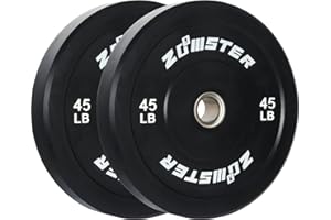 ZOOMSTER Bumper Plate Olympic Weight Plate Bumper Weight Plate with Steel Insert Strength Training Weight Lifting Plate