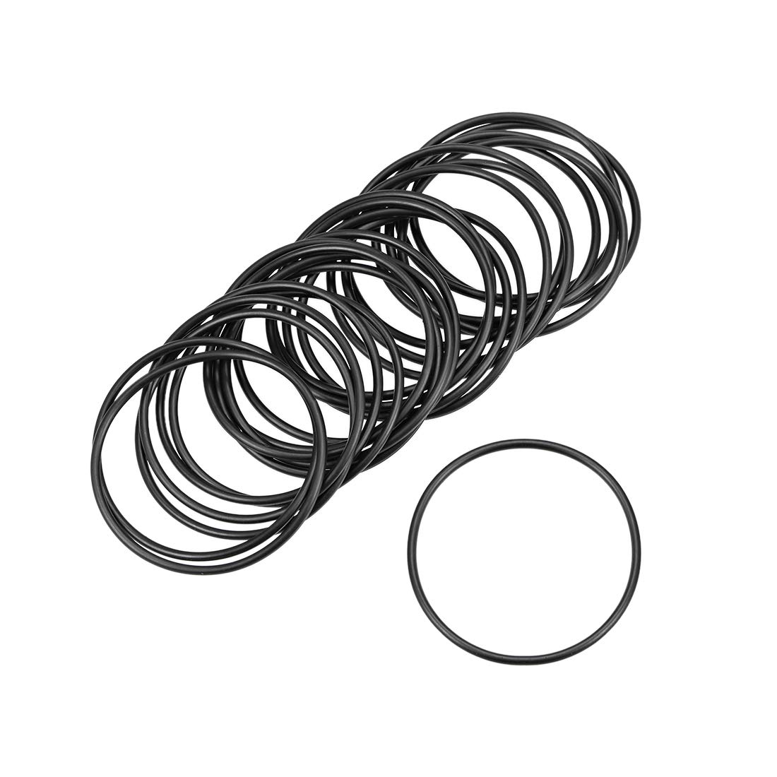 sourcing map Nitrile Rubber O-Rings 36mm OD 33mm ID 1.5mm Width, Metric Nitrile Rubber Sealing Gasket, Pack of 25