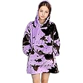 Purple Wearable Blanket Hoodie for Teen Girls - Lightweight Cozy Purple Fleece Fuzzy Hooded Blanket Sweatshirt with Pocket, Birthday Gifts for Girls 6-13 Year