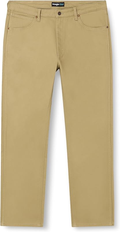 - Jeans masculinos - Corte normal - Conforto máximo - Militar Caqui