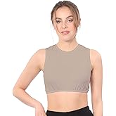 Kosher Casual Modest High Neck Cropped Tank Layering Shell – Modesty Panel for Women – Crop Tank for Low-Cut Dresses & Tops