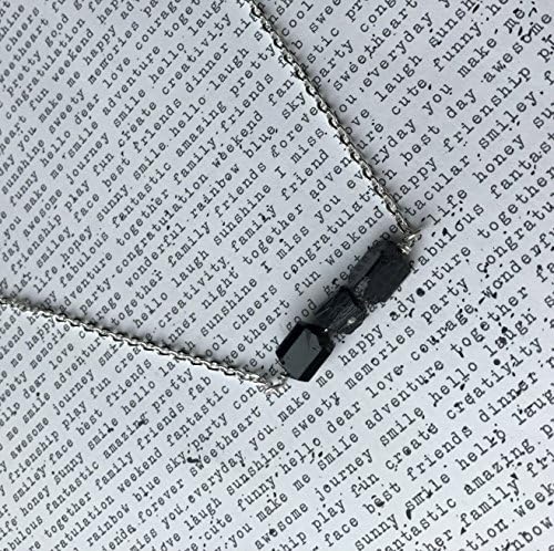 Black Tourmaline Bar Necklace, Gemstone, Protective, Repel Negative Energy, Evil Spirits, Block Psychic Attack, Protect Aura, Cleanse Energy