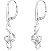 HPQQ Coffin/Bat/Cat/Spider/Irish Claddagh/Music Note Earrings for Women 925 Sterling Silver Dangle Earring Gothic Jewelry Halloween Patricks Day Gifts for Friends Daughter Her